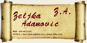 Željka Adamović vizit kartica